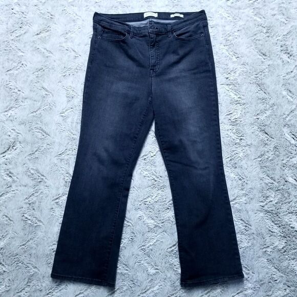 Jessica Simpson Denim - Jessica Simpson Jeans Womens 12/31 Black High Rise Crop Boot Dark Wash Denim